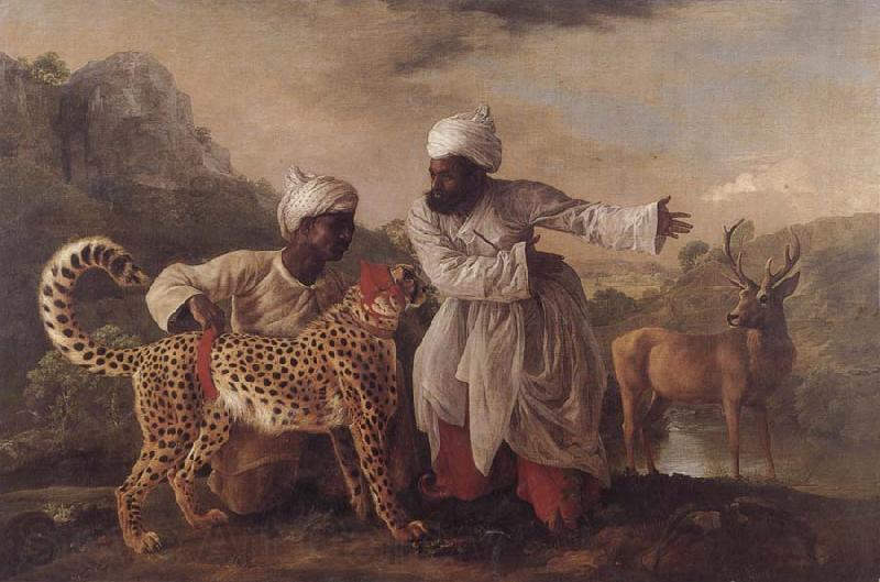 George Stubbs Cheetah and Stag with Two Indians Spain oil painting art